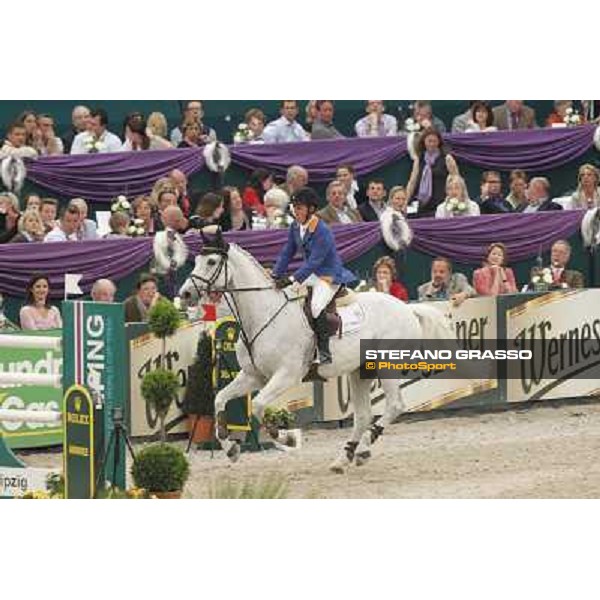 Gerco Schroder on Eurocommerce New Orleans during the 2nd qualifier for the World Cup Final Rolex FEi World Cup Final Jumping Leipzig, 29th april 2011 ph.Stefano Grasso