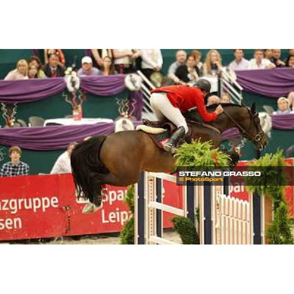 Christian Ahlmann on Taloubet Z 2 during the 2nd qualifier for the World Cup Final Rolex FEi World Cup Final Jumping Leipzig, 29th april 2011 ph.Stefano Grasso