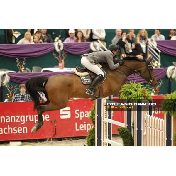 Marco Kutscher on Cash during the 2nd qualifier for the World Cup Final Rolex FEi World Cup Final Jumping Leipzig, 29th april 2011 ph.Stefano Grasso