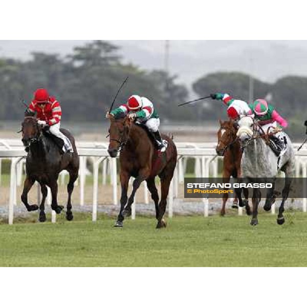 Umberto Rispoli on Estejo wins the Premio Presidente della Repubblica - GBI Racing Rome - Capannelle racetrack, 15th may 2011 ph.Stefano Grasso