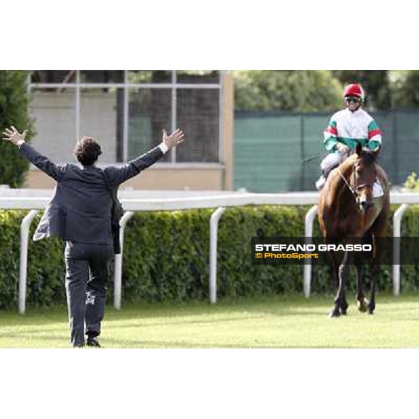 Umberto Rispoli on Estejo wins the Premio Presidente della Repubblica - GBI Racing Rome - Capannelle racetrack, 15th may 2011 ph.Stefano Grasso