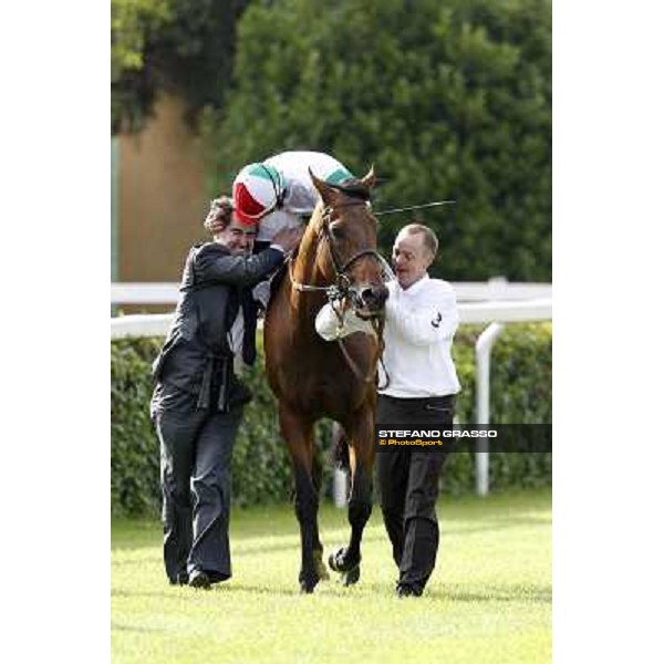 Umberto Rispoli on Estejo wins the Premio Presidente della Repubblica - GBI Racing Rome - Capannelle racetrack, 15th may 2011 ph.Stefano Grasso