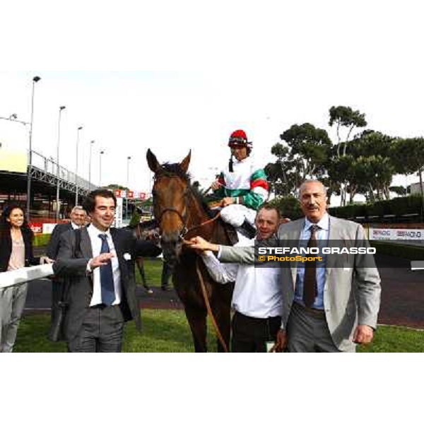 Umberto Rispoli on Estejo wins the Premio Presidente della Repubblica - GBI Racing Rome - Capannelle racetrack, 15th may 2011 ph.Stefano Grasso