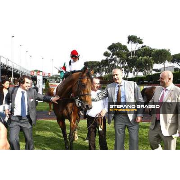 Umberto Rispoli on Estejo wins the Premio Presidente della Repubblica - GBI Racing Rome - Capannelle racetrack, 15th may 2011 ph.Stefano Grasso