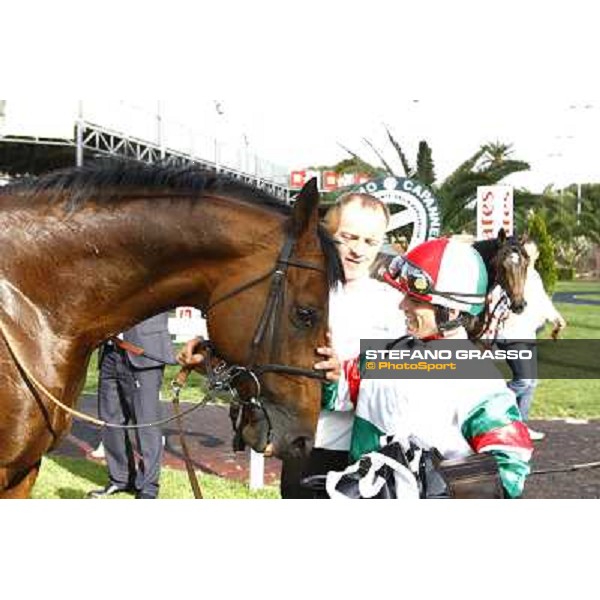 Umberto Rispoli on Estejo wins the Premio Presidente della Repubblica - GBI Racing Rome - Capannelle racetrack, 15th may 2011 ph.Stefano Grasso