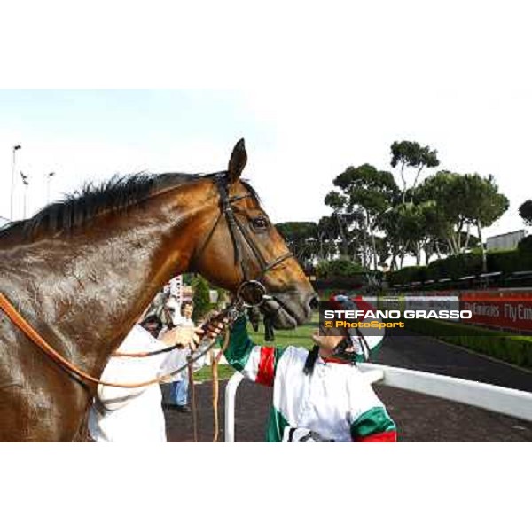 Umberto Rispoli on Estejo wins the Premio Presidente della Repubblica - GBI Racing Rome - Capannelle racetrack, 15th may 2011 ph.Stefano Grasso