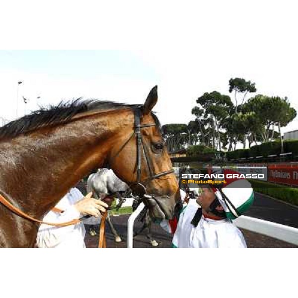 Umberto Rispoli on Estejo wins the Premio Presidente della Repubblica - GBI Racing Rome - Capannelle racetrack, 15th may 2011 ph.Stefano Grasso