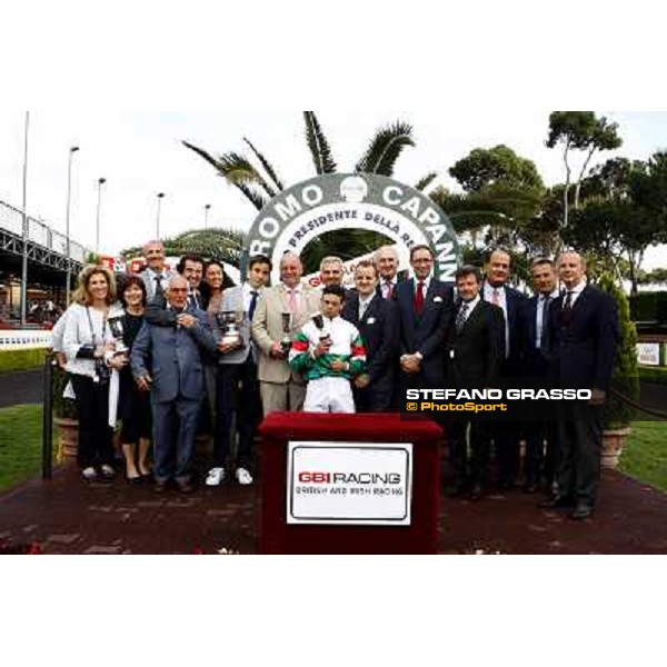 Umberto Rispoli on Estejo wins the Premio Presidente della Repubblica - GBI Racing Rome - Capannelle racetrack, 15th may 2011 ph.Stefano Grasso