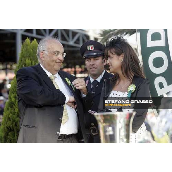 Felice and Federica Villa Botti after winning the 128Â° Derby Rome - Capannelle racetrack, 7th may 2011 ph.Davide Salerno