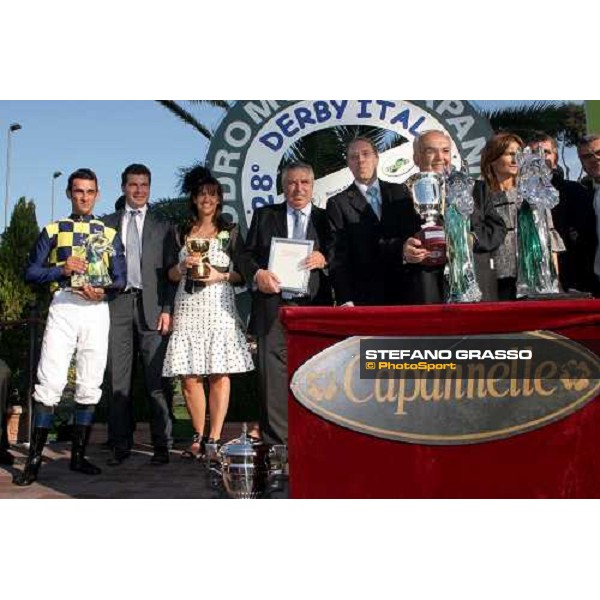 prize giving ceremony of the 128Â° Derby Rome - Capannelle racetrack, 7th may 2011 ph.Davide Salerno