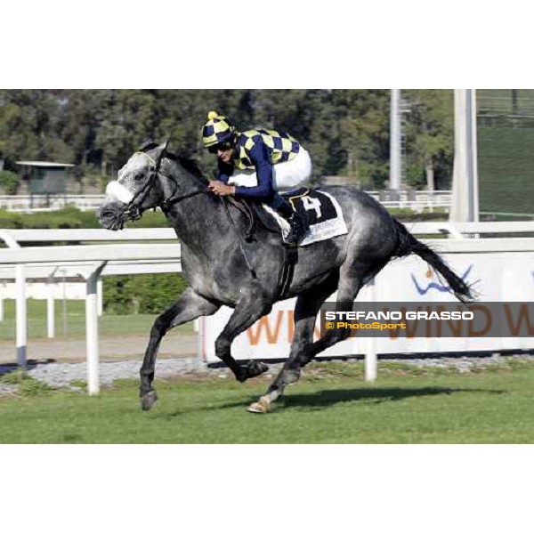 Fabio Branca on Crackerjack King wins the 128Â° Derby Rome - Capannelle racetrack, 7th may 2011 ph.Davide Salerno