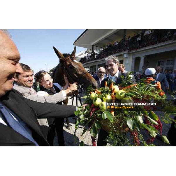 Andrasch Starke with Danedream wins the Oaks d\'Italia Milan - San Siro racetrack, 29th may 2011 ph.Stefano Grasso