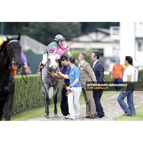 Mirco Demuro on Voila Ici wins the Gran Premio di Milano Milan - San Siro racetrack, 12th june 2011 ph.Stefano Grasso