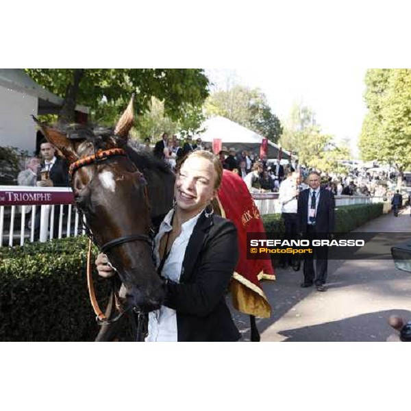 Andrasch Starke on Danedream wins the Qatar Prix de L\'Arc de Triomphe Paris-Longchamp racetrack, 2nd oct. 2011 ph.Stefano Grasso