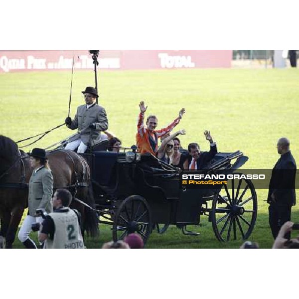 Andrasch Starke on Danedream wins the Qatar Prix de L\'Arc de Triomphe Paris-Longchamp racetrack, 2nd oct. 2011 ph.Stefano Grasso