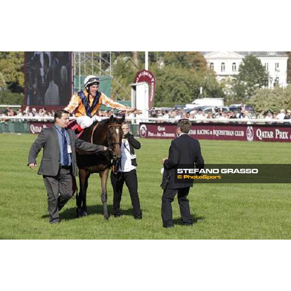 Andrasch Starke on Danedream wins the Qatar Prix de L\'Arc de Triomphe Paris-Longchamp racetrack, 2nd oct. 2011 ph.Stefano Grasso