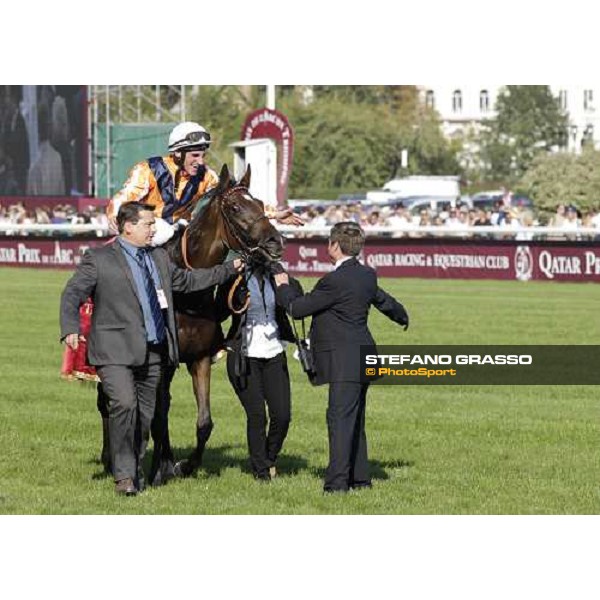 Andrasch Starke on Danedream wins the Qatar Prix de L\'Arc de Triomphe Paris-Longchamp racetrack, 2nd oct. 2011 ph.Stefano Grasso