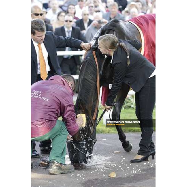 Andrasch Starke on Danedream wins the Qatar Prix de L\'Arc de Triomphe Paris-Longchamp racetrack, 2nd oct. 2011 ph.Stefano Grasso