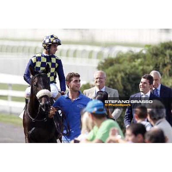 Fabio Branca, Dadga Mor and Stefano Botti winners of Premio Cancelli Milano - San Siro racetrack, 24th sept.2011 ph.Stefano Grasso