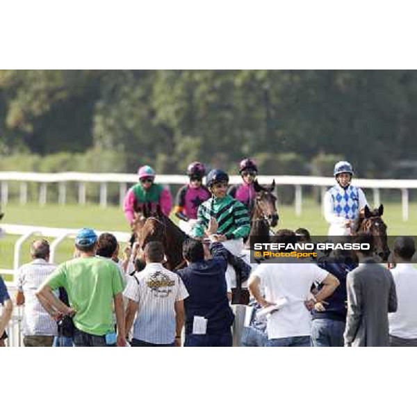 Dario Vargiu on Rosa Eglanteria wins the Premio Coolmore Milano - San Siro racetrack, 24th sept.2011 ph.Stefano Grasso