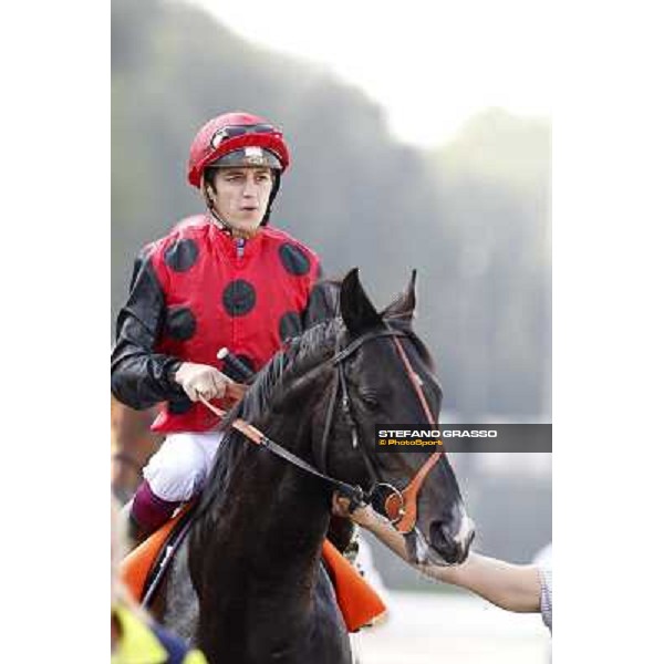 Christophe Soumillon on Dick Turpin before winning the Premio Vittorio di Capua Milano - San Siro racetrack, 24th sept.2011 ph.Stefano Grasso