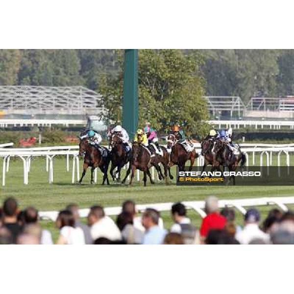 Mirco Demuro on Khor Sheed goes to win the Premio Sergio Cumani Milano - San Siro racetrack, 24th sept.2011 ph.Stefano Grasso