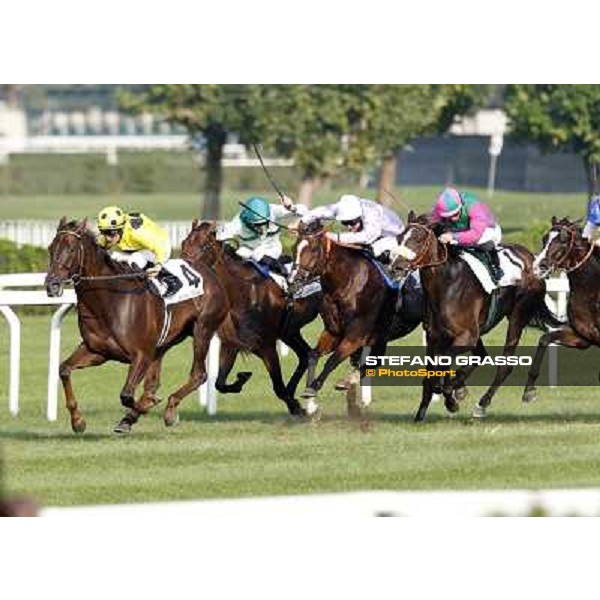Mirco Demuro on Khor Sheed goes to win the Premio Sergio Cumani Milano - San Siro racetrack, 24th sept.2011 ph.Stefano Grasso