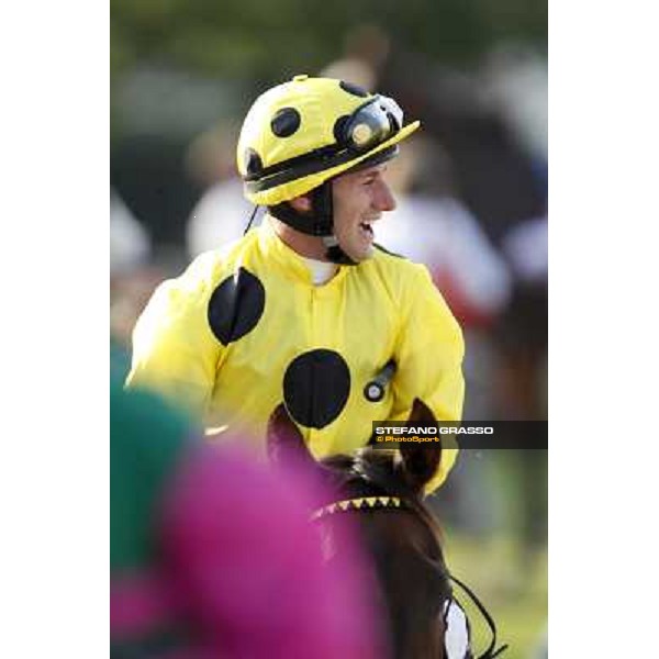 Mirco Demuro on Khor Sheed after winning the Premio Sergio Cumani Milano - San Siro racetrack, 24th sept.2011 ph.Stefano Grasso