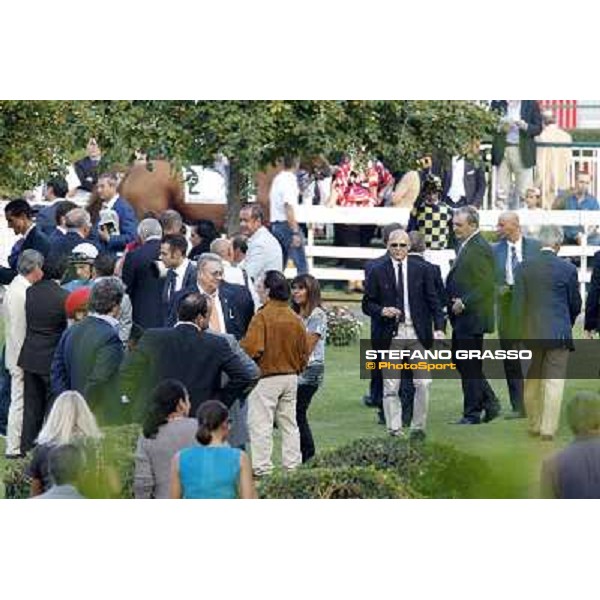 Owners,jockeys and trainers in the paddock Milano - San Siro racetrack, 24th sept.2011 ph.Stefano Grasso