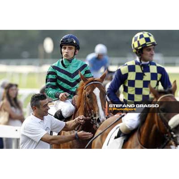 Dario Vargiu returns home on Choisir Shadow after winning the Premio Eupili Milano - San Siro racetrack, 24th sept.2011 ph.Stefano Grasso