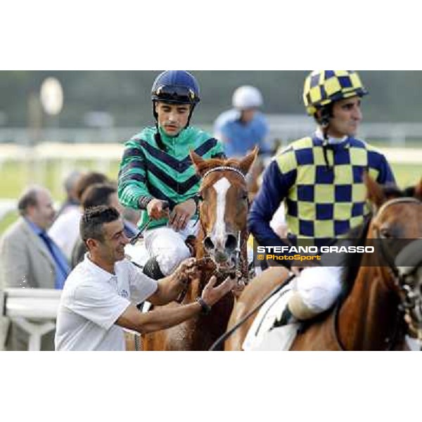 Dario Vargiu returns home on Choisir Shadow after winning the Premio Eupili Milano - San Siro racetrack, 24th sept.2011 ph.Stefano Grasso
