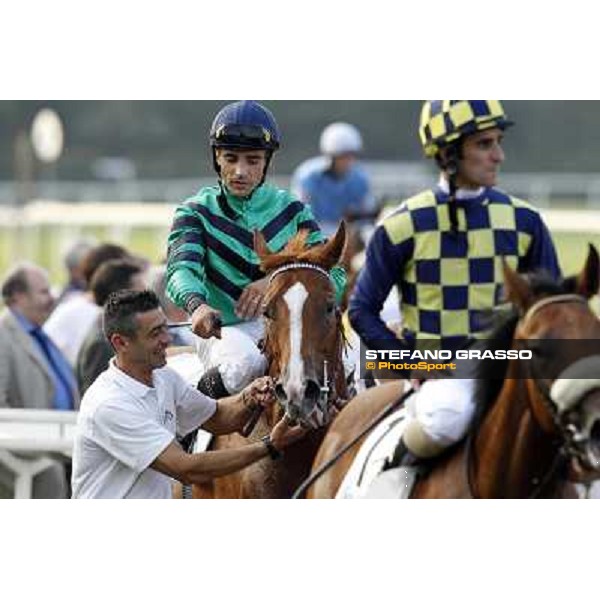 Dario Vargiu returns home on Choisir Shadow after winning the Premio Eupili Milano - San Siro racetrack, 24th sept.2011 ph.Stefano Grasso