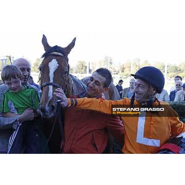 Mario Esposito and Temida after winning the Premio Verziere-Memorial Aldo Cirla Milano - San Siro racetrack, 9th oct. 2011 ph.Stefano Grasso