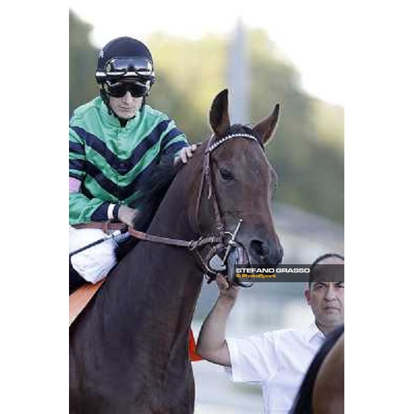 Mirco Demuro on Rosa Eglanteria Milano - San Siro racetrack, 9th oct. 2011 ph.Stefano Grasso