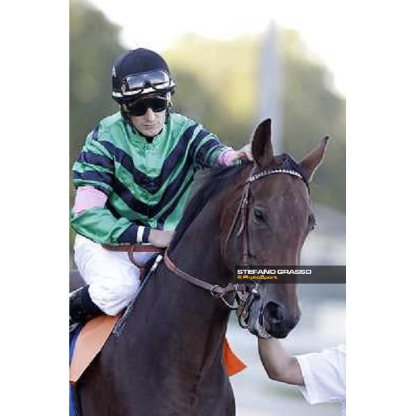 Mirco Demuro on Rosa Eglanteria Milano - San Siro racetrack, 9th oct. 2011 ph.Stefano Grasso