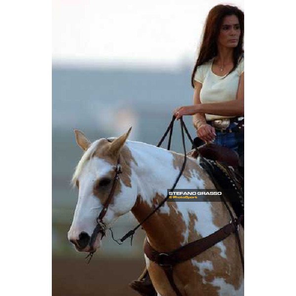 nice cowgirl at Lone Star Park Dallas, 28th october 2004 ph. Stefano Grasso