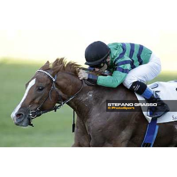 Dario Vargiu on Choisir Shadow wins the Criterium Nazionale Milano - San Siro racetrack, 9th oct. 2011 ph.Stefano Grasso