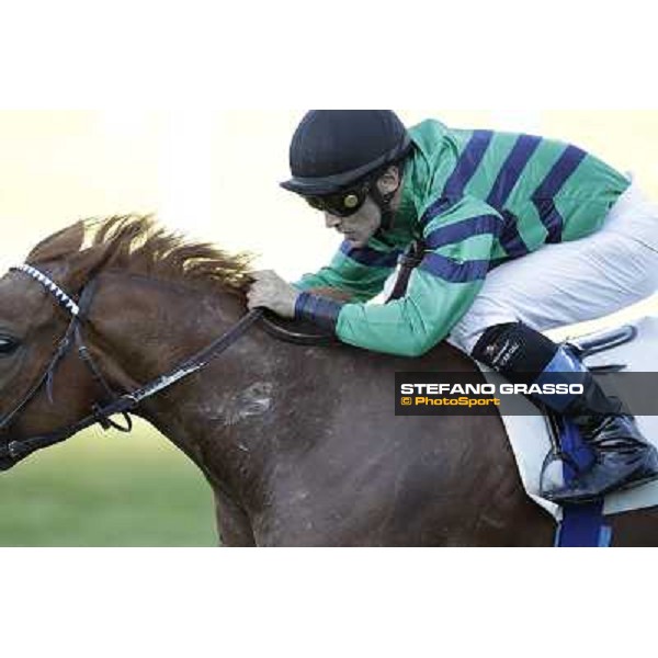 Dario Vargiu on Choisir Shadow wins the Criterium Nazionale Milano - San Siro racetrack, 9th oct. 2011 ph.Stefano Grasso