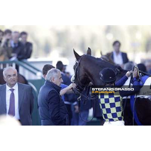 Felice Villa, Alduino Botti, Fabio Branca and Strategic Game after the Criterium Nazionale Milano - San Siro racetrack, 9th oct. 2011 ph.Stefano Grasso