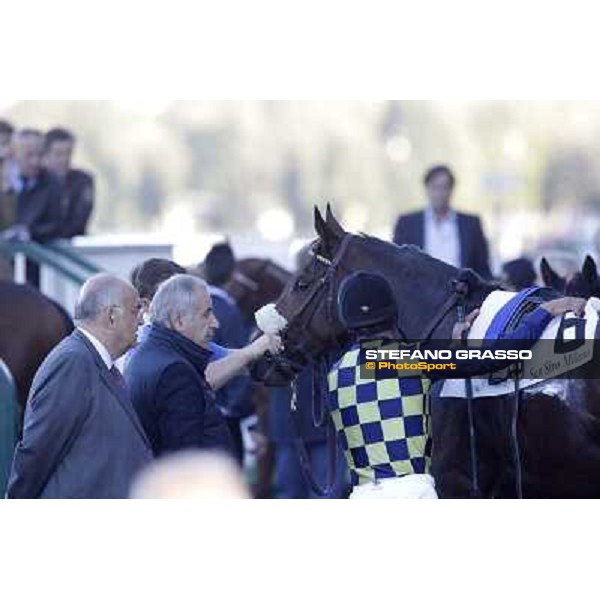 Felice Villa, Alduino Botti, Fabio Branca and Strategic Game after the Criterium Nazionale Milano - San Siro racetrack, 9th oct. 2011 ph.Stefano Grasso