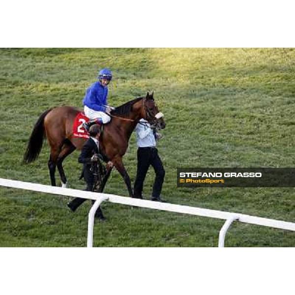 Frankie Dettori on Campanologist wins the Gran Premio del Jockey Club Milano - San Siro racetrack, 16th oct. 2011 ph.Stefano Grasso