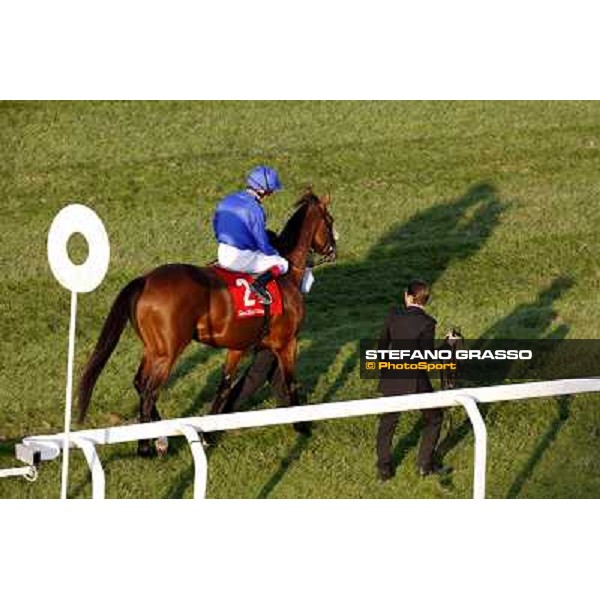 Frankie Dettori on Campanologist wins the Gran Premio del Jockey Club Milano - San Siro racetrack, 16th oct. 2011 ph.Stefano Grasso