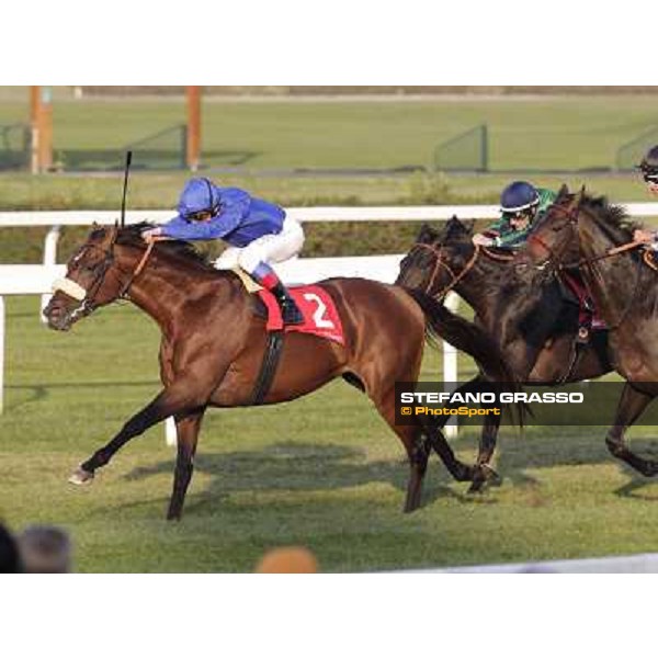Frankie Dettori on Campanologist wins the Gran Premio del Jockey Club Milano - San Siro racetrack, 16th oct. 2011 ph.Stefano Grasso