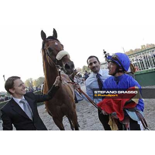Frankie Dettori on Campanologist wins the Gran Premio del Jockey Club Milano - San Siro racetrack, 16th oct. 2011 ph.Stefano Grasso