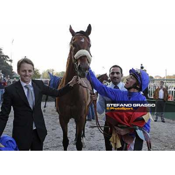 Frankie Dettori on Campanologist wins the Gran Premio del Jockey Club Milano - San Siro racetrack, 16th oct. 2011 ph.Stefano Grasso