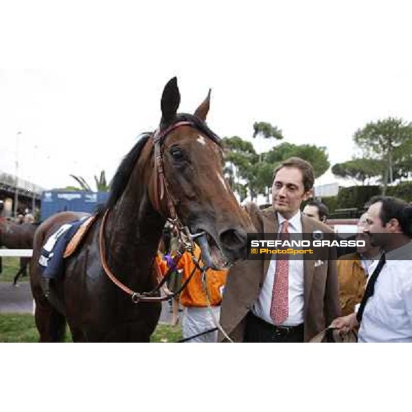 Quiza Quiza Quiza and Riccardo Cantoni after winning the Premio Lydia Tesio Longines Rome, 23rd oct. 2011 ph.Stefano Grasso