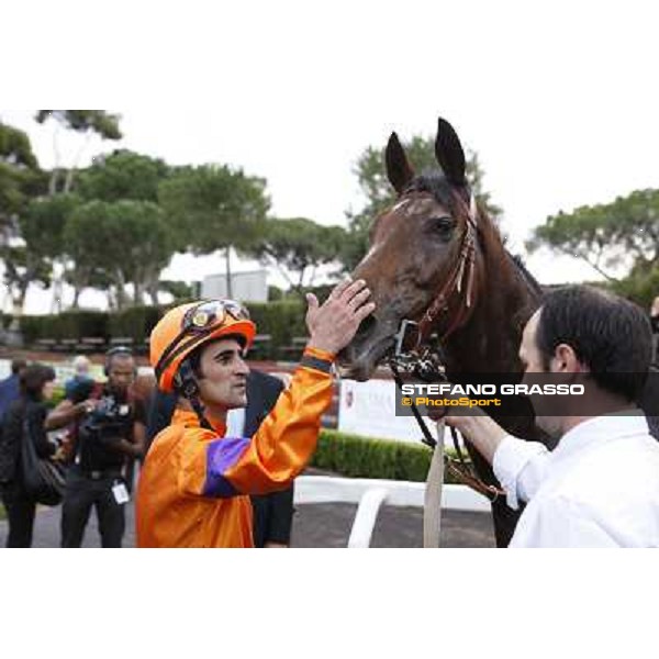 Fabio Branca and Quiza Quiza Quiza after winning the Premio Lydia Tesio Longines Rome, 23rd oct. 2011 ph.Stefano Grasso