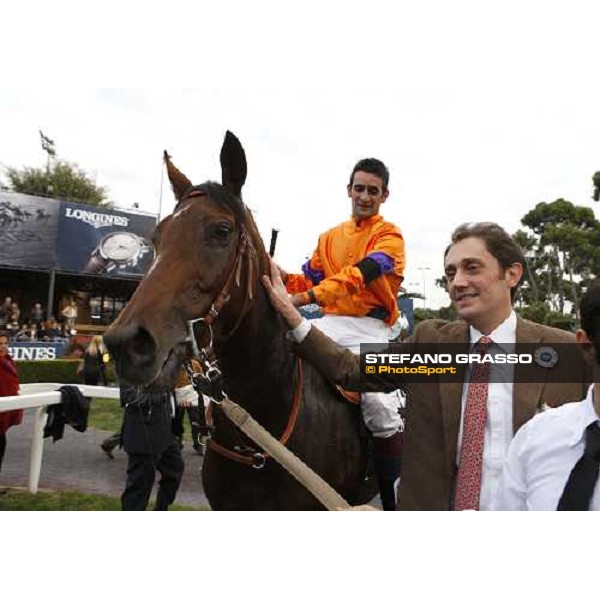 Fabio Branca on Quiza Quiza Quiza and Riccardo Cantoni after winning the Premio Lydia Tesio Longines Rome, 23rd oct. 2011 ph.Stefano Grasso