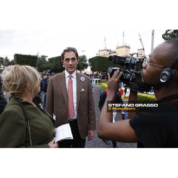 Riccardo Cantoni interviewed after winning the Premio Lydia Tesio Longines Rome, 23rd oct. 2011 ph.Stefano Grasso
