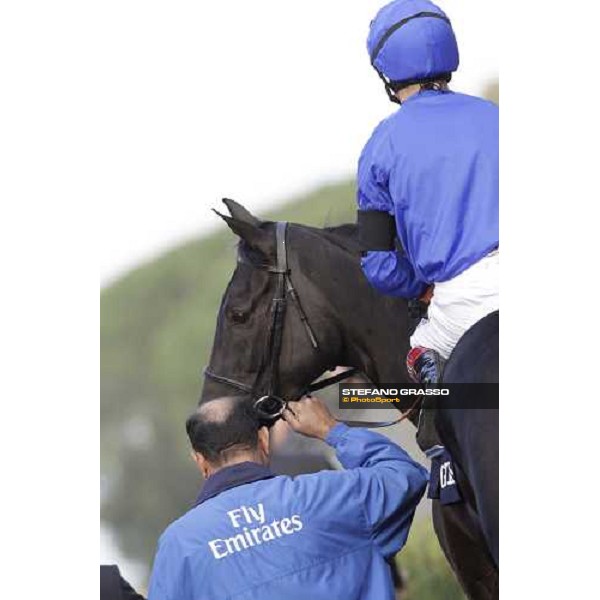 Frankie Dettori on Modeyra walking towards the start of the Premio Lydia Tesio Longines Rome, 23rd oct. 2011 ph.Stefano Grasso